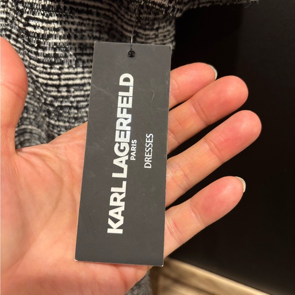 Karl Lagerfeld Monochrome Tweed Dress - Picture 3 of 7